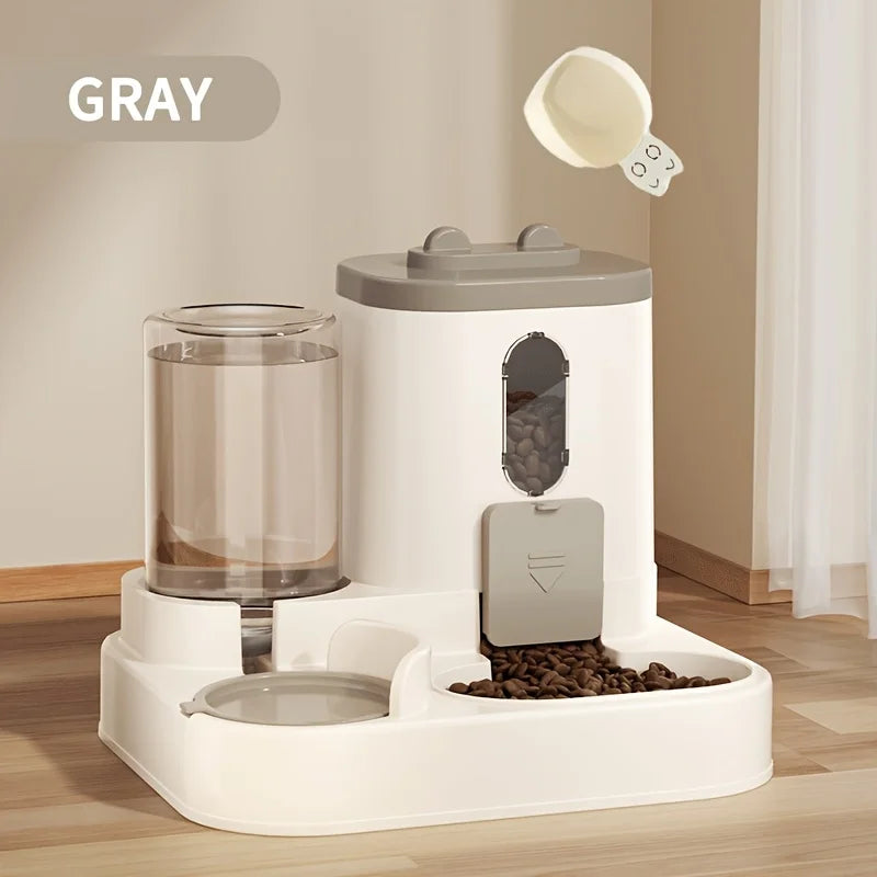 Automatic Cute Cat Food and Water Dispenser
