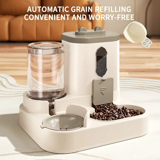 Automatic Cute Cat Food and Water Dispenser