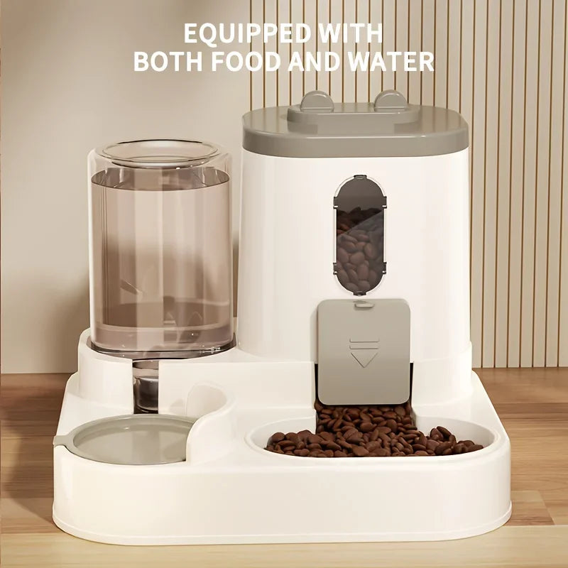 Automatic Cute Cat Food and Water Dispenser