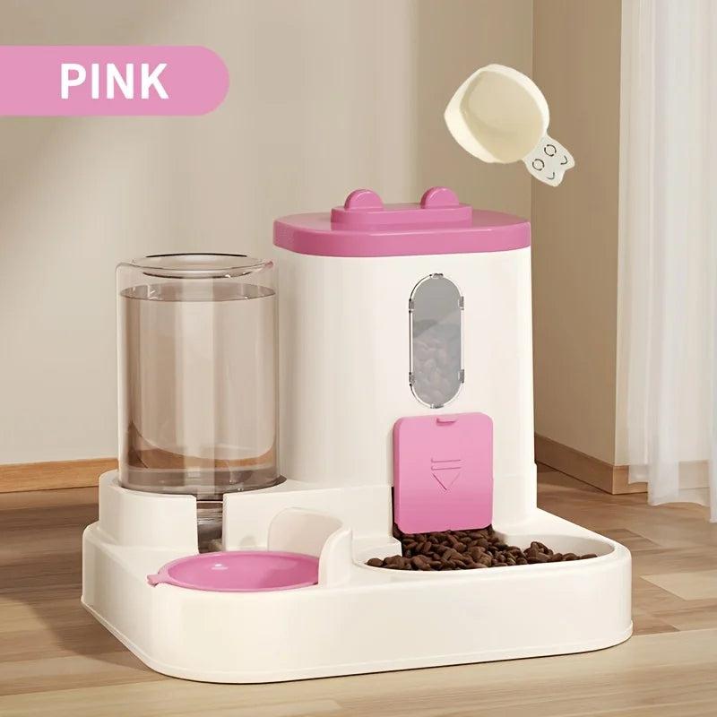 Automatic Cute Cat Food and Water Dispenser